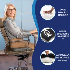 Pernă ortopedică pentru șezut – ComfortSit - imagine 2
