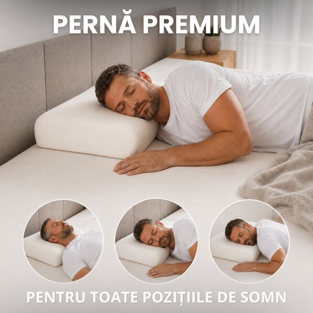 Pernă premium Memory pentru toate pozițiile de somn